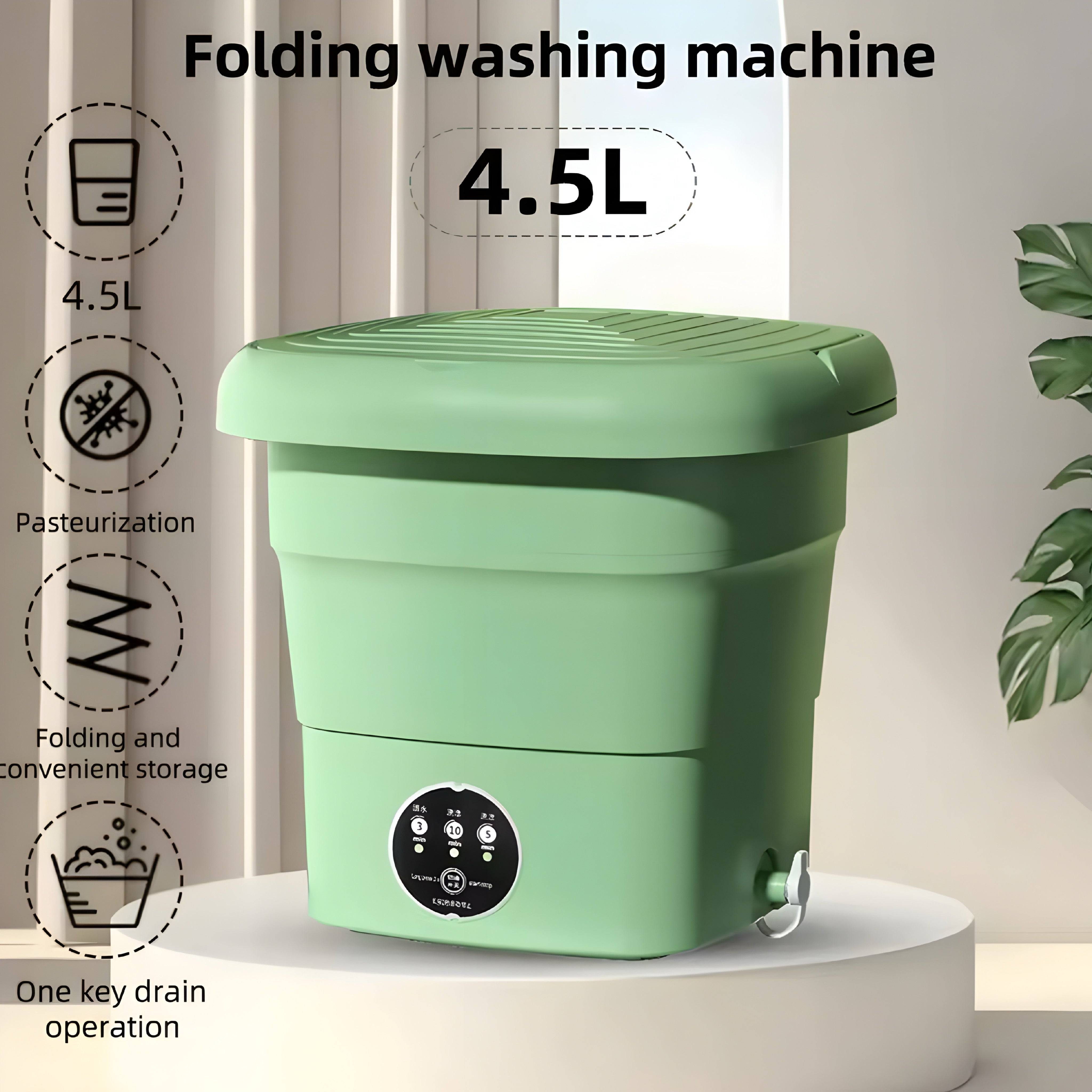 Cubo plegable 2 en 1 Wash&amp;Dry